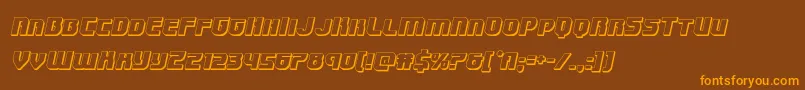 Speedwagon3Dital Font – Orange Fonts on Brown Background