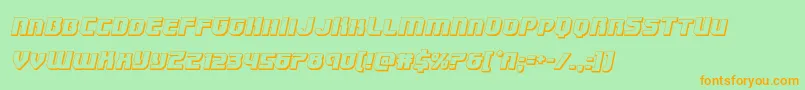 Speedwagon3Dital Font – Orange Fonts on Green Background