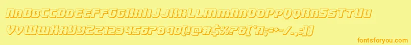 Speedwagon3Dital Font – Orange Fonts on Yellow Background