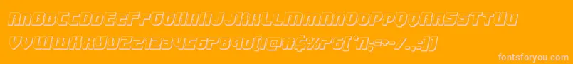 Speedwagon3Dital Font – Pink Fonts on Orange Background