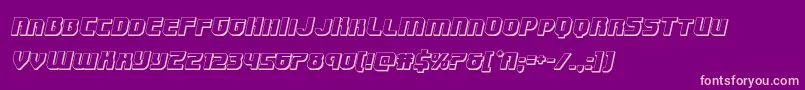 Speedwagon3Dital-Schriftart – Rosa Schriften auf violettem Hintergrund