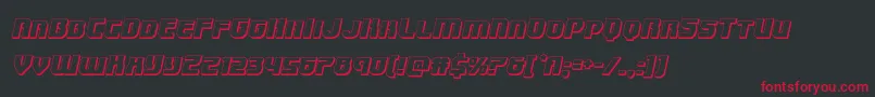 Speedwagon3Dital Font – Red Fonts on Black Background