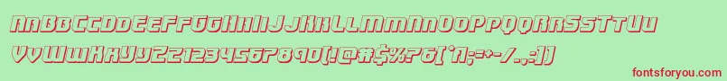 Speedwagon3Dital Font – Red Fonts on Green Background