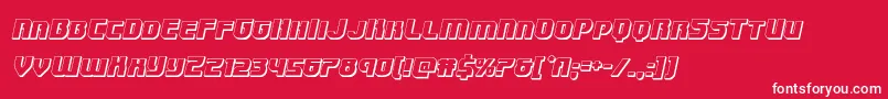 Speedwagon3Dital Font – White Fonts on Red Background