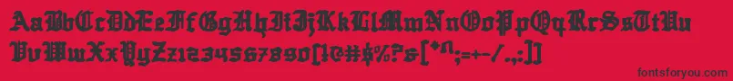 Questknight Font – Black Fonts on Red Background