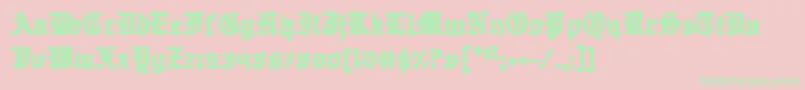 Questknight Font – Green Fonts on Pink Background