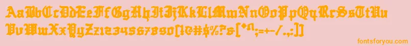 Questknight Font – Orange Fonts on Pink Background