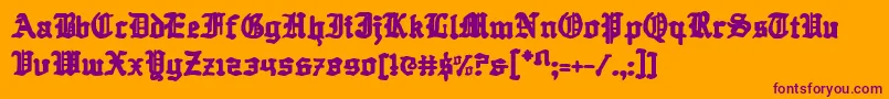 Questknight Font – Purple Fonts on Orange Background