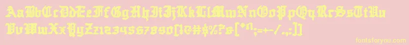 Questknight Font – Yellow Fonts on Pink Background