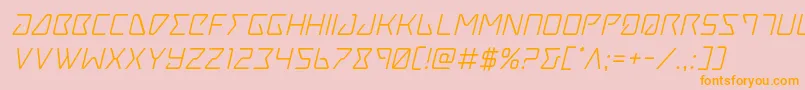 Tracerital Font – Orange Fonts on Pink Background