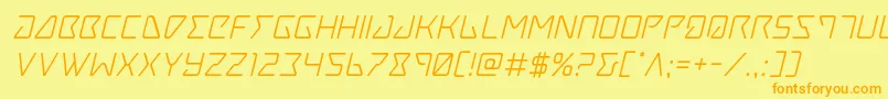 Tracerital Font – Orange Fonts on Yellow Background