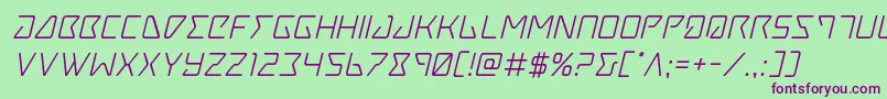 Tracerital Font – Purple Fonts on Green Background