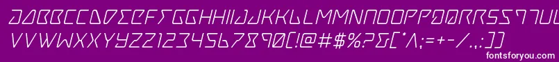 Tracerital Font – White Fonts on Purple Background