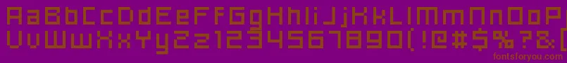 Hooge0656-fontti – ruskeat fontit violetilla taustalla