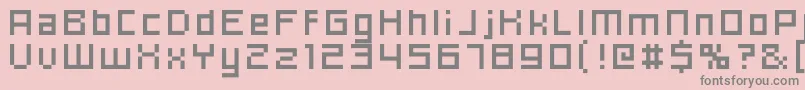 Fonte Hooge0656 – fontes cinzas em um fundo rosa