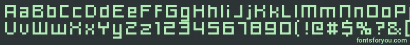 Hooge0656-Schriftart – Grüne Schriften auf schwarzem Hintergrund
