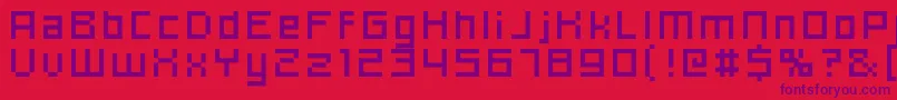 Hooge0656 Font – Purple Fonts on Red Background