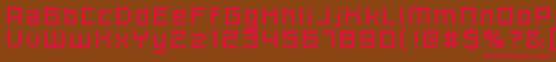 Hooge0656 Font – Red Fonts on Brown Background
