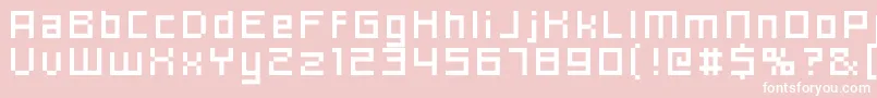 Hooge0656-Schriftart – Weiße Schriften auf rosa Hintergrund