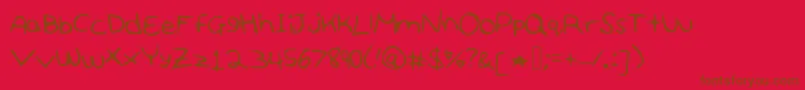 Шрифт 100love – коричневые шрифты на красном фоне