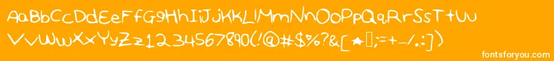 フォント100love – オレンジの背景に白い文字