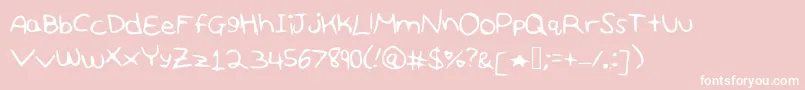 フォント100love – ピンクの背景に白い文字