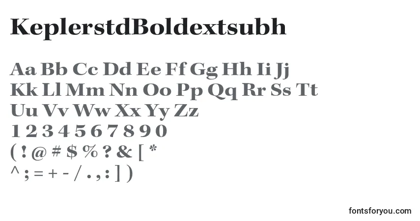 KeplerstdBoldextsubh-fontti – aakkoset, numerot, erikoismerkit