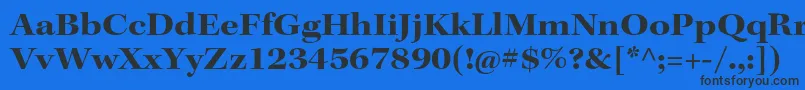 フォントKeplerstdBoldextsubh – 黒い文字の青い背景