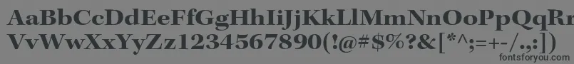 フォントKeplerstdBoldextsubh – 黒い文字の灰色の背景