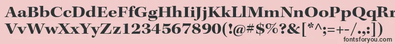 Шрифт KeplerstdBoldextsubh – чёрные шрифты на розовом фоне