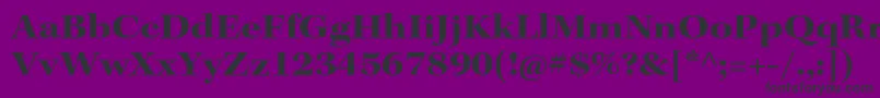 KeplerstdBoldextsubh-fontti – mustat fontit violetilla taustalla