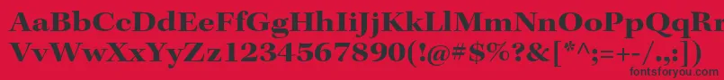 Шрифт KeplerstdBoldextsubh – чёрные шрифты на красном фоне