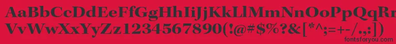 KeplerstdBoldextsubh Font – Black Fonts on Red Background