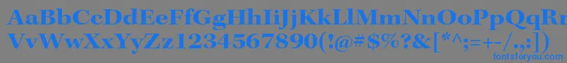 KeplerstdBoldextsubh Font – Blue Fonts on Gray Background