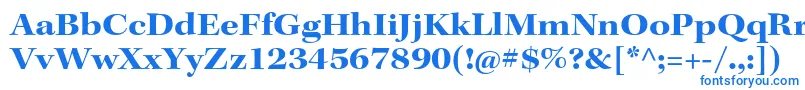 フォントKeplerstdBoldextsubh – 白い背景に青い文字
