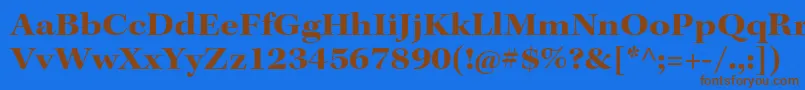 KeplerstdBoldextsubh-fontti – ruskeat fontit sinisellä taustalla
