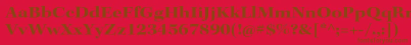 Police KeplerstdBoldextsubh – polices brunes sur fond rouge