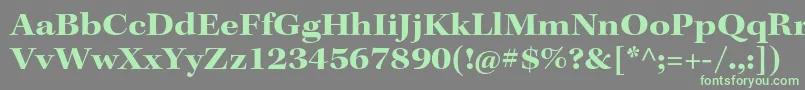 Шрифт KeplerstdBoldextsubh – зелёные шрифты на сером фоне