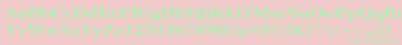 KeplerstdBoldextsubh Font – Green Fonts on Pink Background