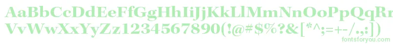 フォントKeplerstdBoldextsubh – 白い背景に緑のフォント