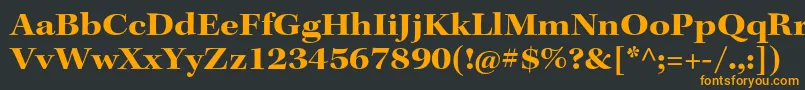 Шрифт KeplerstdBoldextsubh – оранжевые шрифты на чёрном фоне