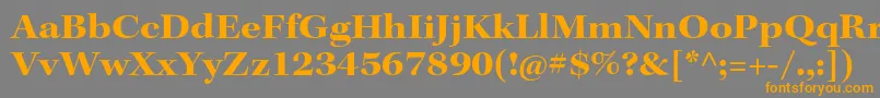 Шрифт KeplerstdBoldextsubh – оранжевые шрифты на сером фоне