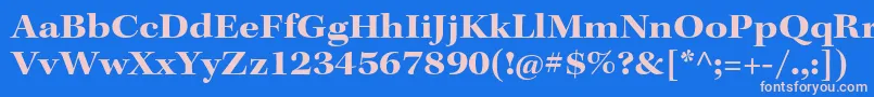 Шрифт KeplerstdBoldextsubh – розовые шрифты на синем фоне