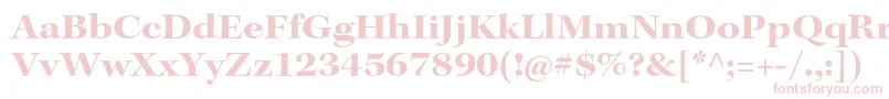 KeplerstdBoldextsubh-fontti – vaaleanpunaiset fontit valkoisella taustalla