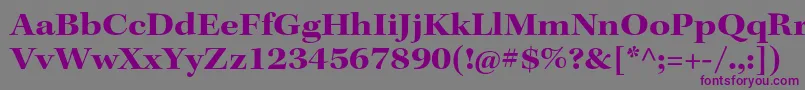 KeplerstdBoldextsubh Font – Purple Fonts on Gray Background