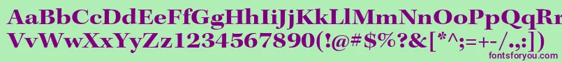 KeplerstdBoldextsubh Font – Purple Fonts on Green Background