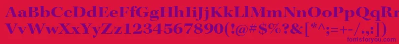 Шрифт KeplerstdBoldextsubh – фиолетовые шрифты на красном фоне