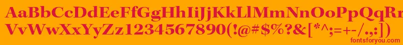 KeplerstdBoldextsubh Font – Red Fonts on Orange Background