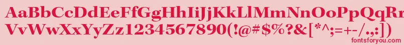 KeplerstdBoldextsubh-Schriftart – Rote Schriften auf rosa Hintergrund