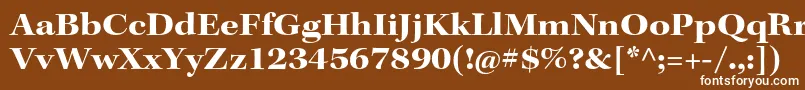 フォントKeplerstdBoldextsubh – 茶色の背景に白い文字